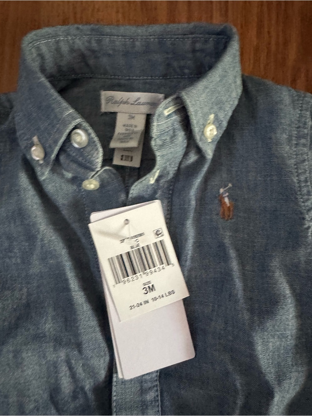 NWT Ralph Lauren Blue baby Boy Romper 3 month